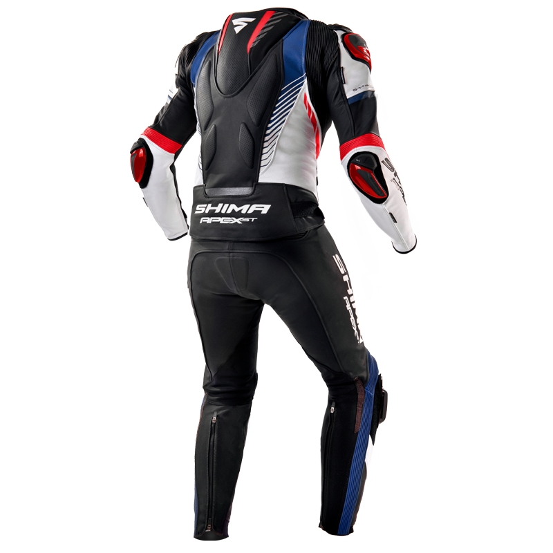 Shima Apex schwarz-weiß-roter Motorrad-Overall Ausverkauf