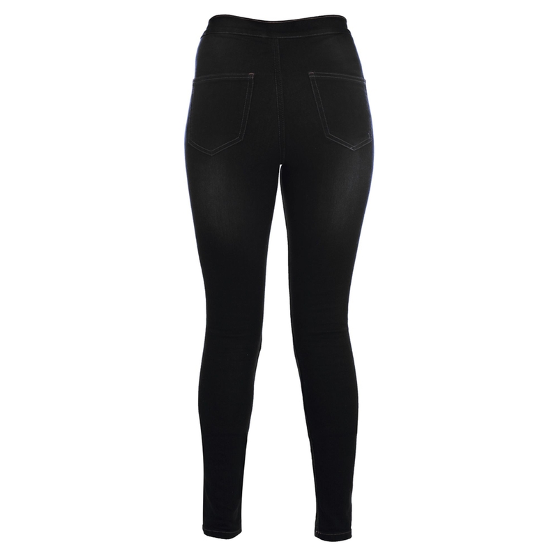 Damen Oxford Jeggings schwarz
