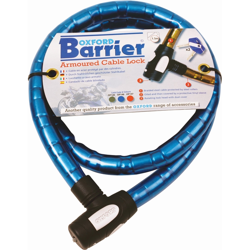 Kabelschloss Oxford Barrier blau