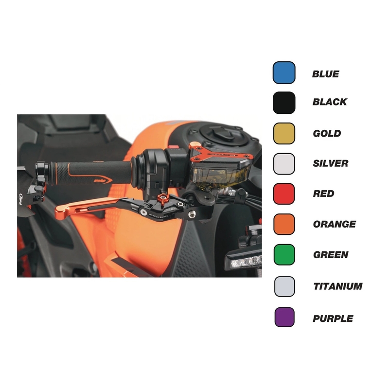 Kupplungshebel ohne Adapter PUIG 4.0 extendable folding schwarz/rot