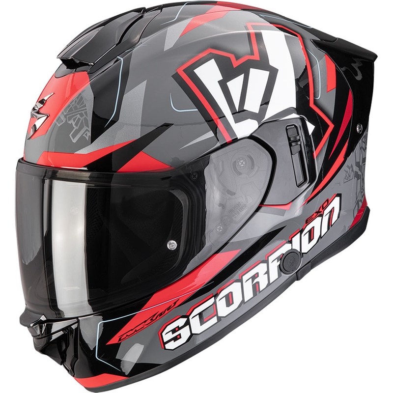 Scorpion EXO-530 Air Rok Integralhelm Motorrad grau-schwarz-rot
