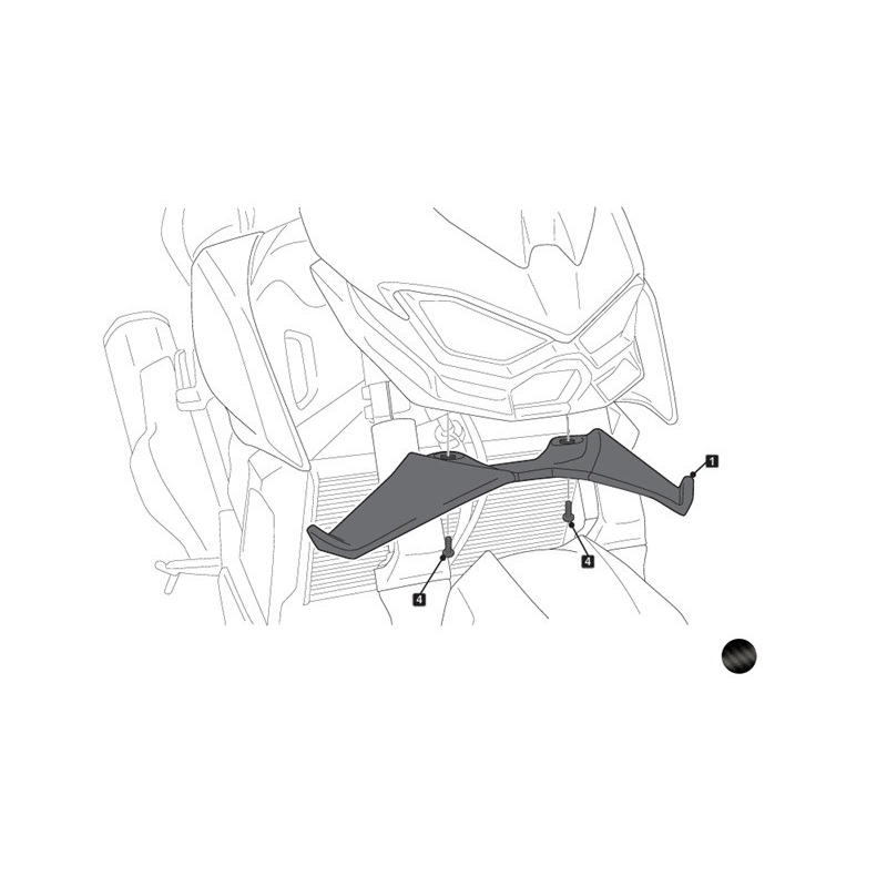 Frontal spoilers PUIG NAKED schwarz matt