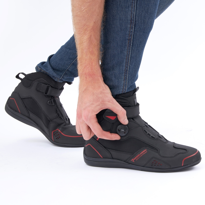 Rebelhorn Spark II Motorradstiefel schwarz-rot