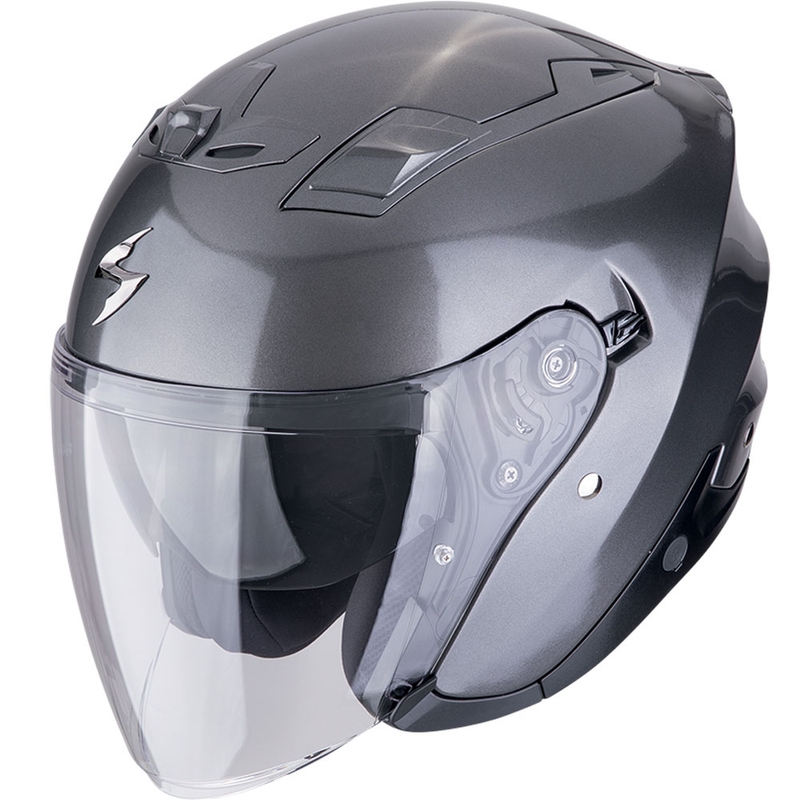 Scorpion EXO-Z1 SOLID Motorradhelm mit offenem Gesicht, metallic-grau