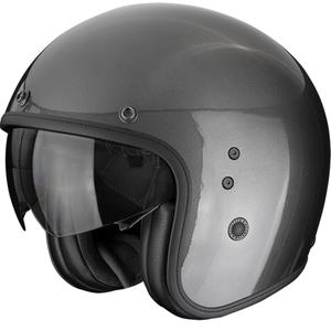 Scorpion Belfast EVO Solid Motorradhelm mit offenem Gesicht, metallic-grau