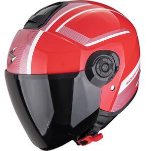 Scorpion EXO-CITY II Cosmos Motorrad-Jethelm rot-silber