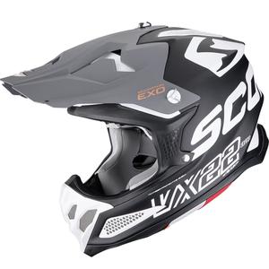 Scorpion VX-22 Air Updown Motocrosshelm schwarz-weiß-grau