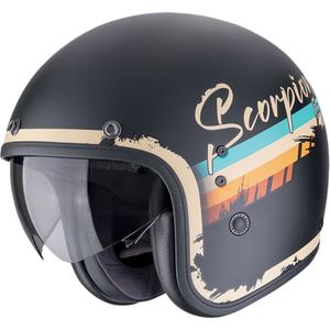 Offener Motorradhelm Scorpion Belfast Evo ADONIS mattschwarz-beige