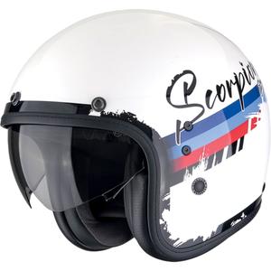 Offener Motorradhelm Scorpion Belfast Evo ADONIS weiß-rot-blau