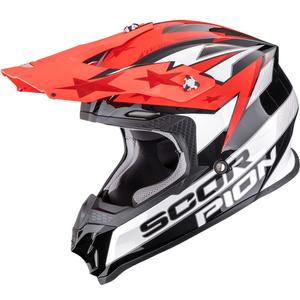 Scorpion VX-16 EVO Air Patriot Motocrosshelm schwarz-weiß-rot