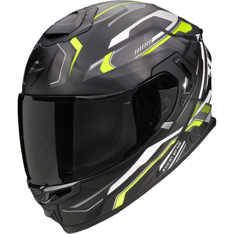 Integrierter Motorradhelm Scorpion EXO-GT SP Air Augusta schwarz-grau-fluo gelb Ausverkauf