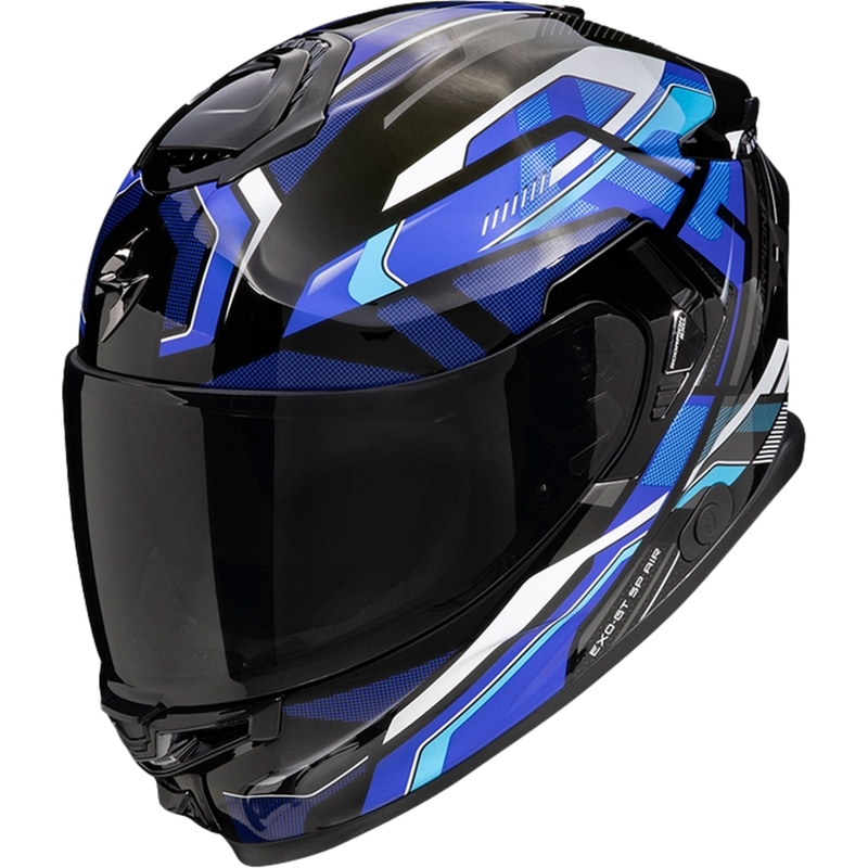 Integrierter Motorradhelm Scorpion EXO-GT SP Air Augusta schwarz-grau-blau Ausverkauf