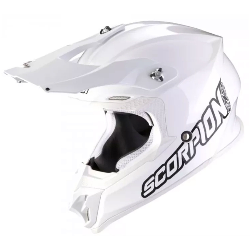 Motocross-Helm Scorpion VX-16 EVO AIR Solid weiß
