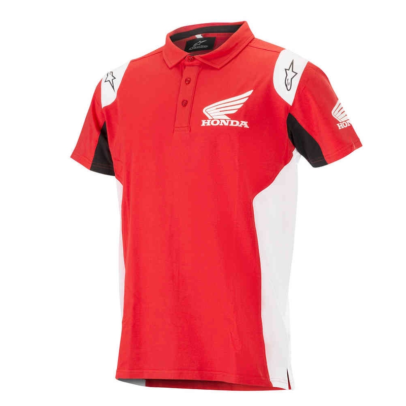 Alpinestars Honda T-shirt mit Kragen rot