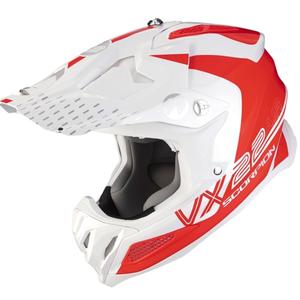 Motocross Helm Scorpion VX-22 Air Ares weiß-rot