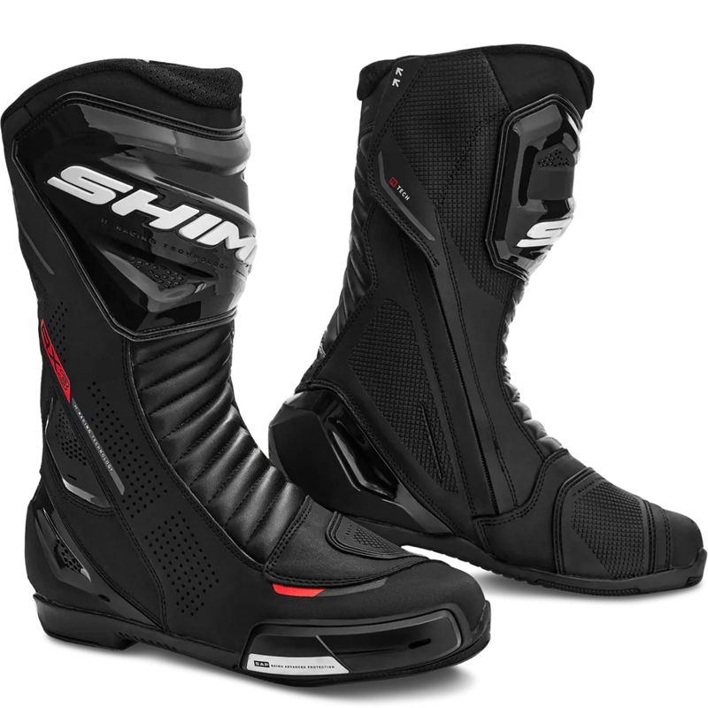 Shima RX-3 Motorradstiefel schwarz-neonrot