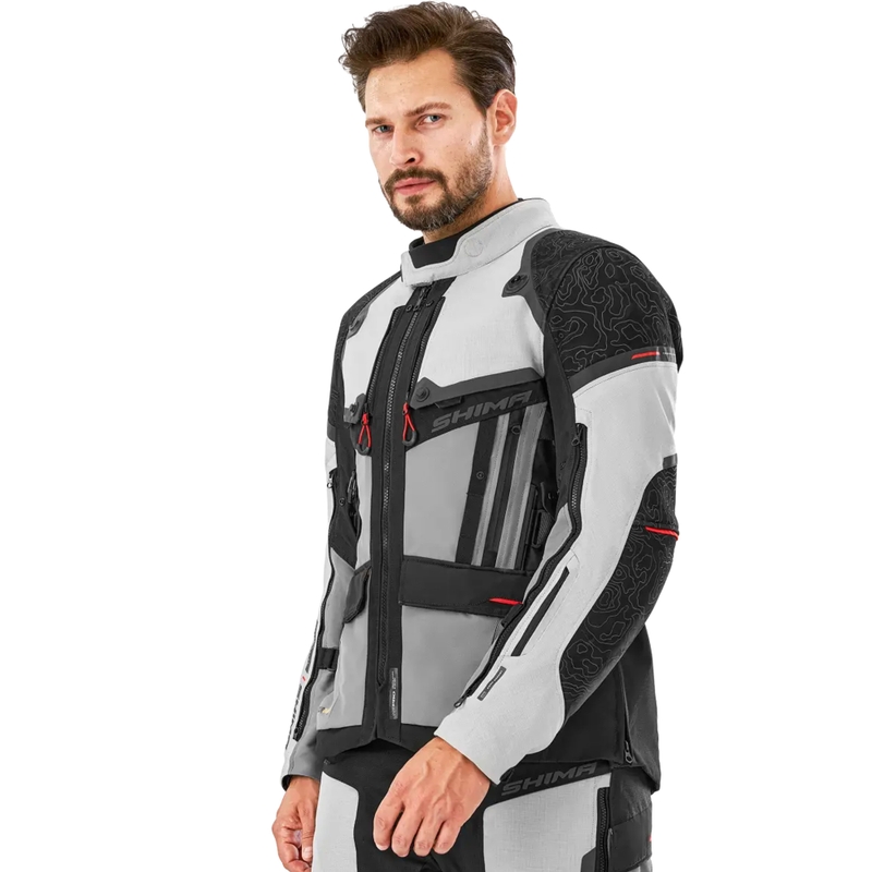 Shima Tracker Motorradjacke hellgrau