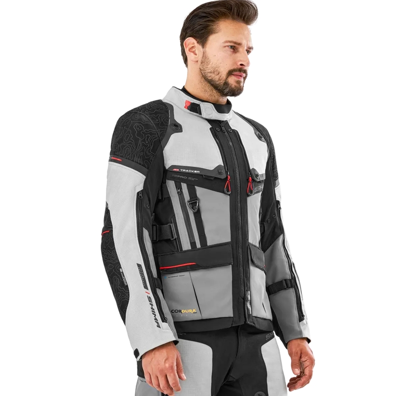 Shima Tracker Motorradjacke hellgrau