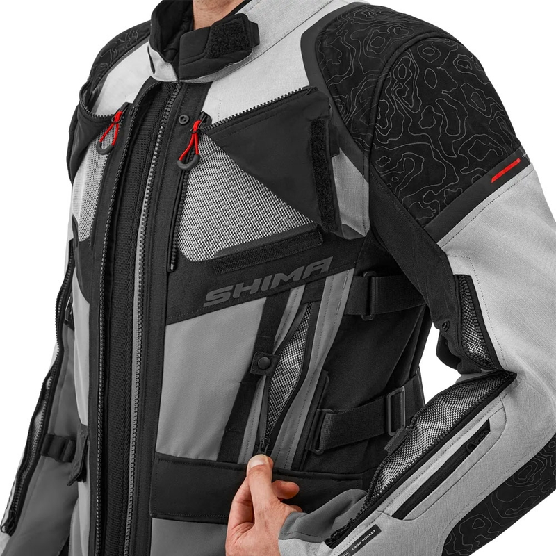 Shima Tracker Motorradjacke hellgrau