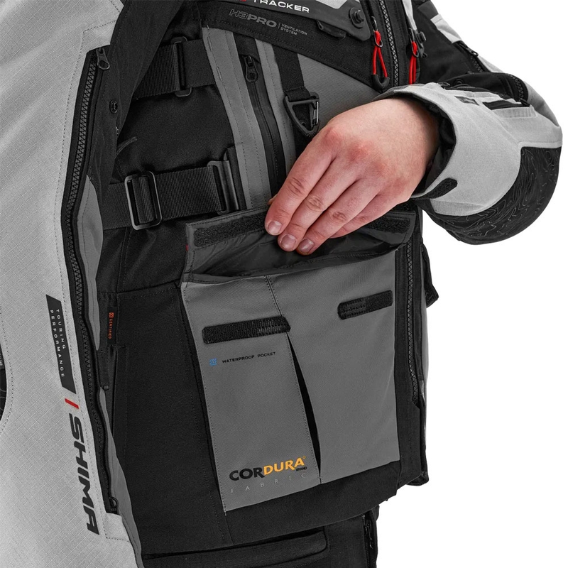 Shima Tracker Motorradjacke hellgrau