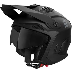 Shot Drop Solid Open Face Motorradhelm Mattschwarz
