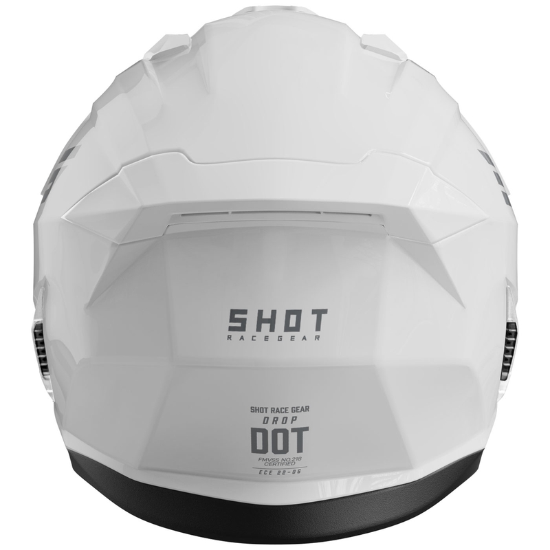 Shot Drop Solid Offener Motorradhelm Glänzend Weiß