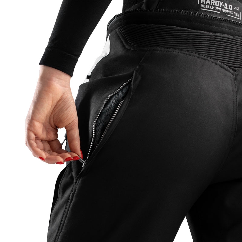 Damen Rebelhorn Hardy 3.0 Motorradhose schwarz-grau