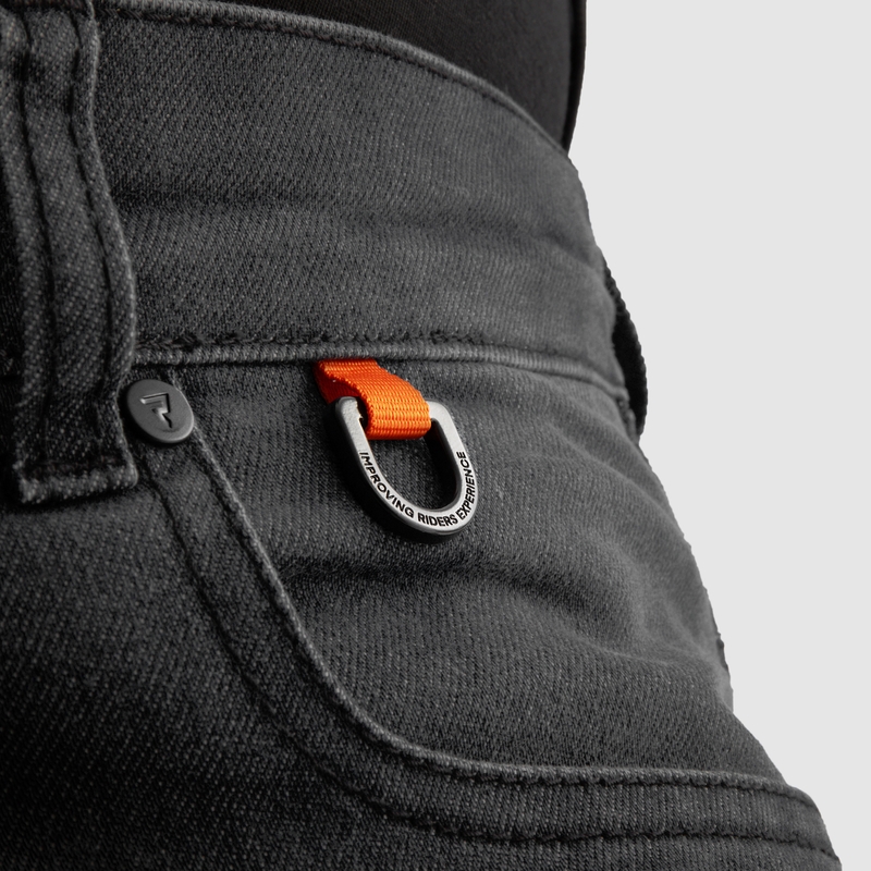 Verlängerte Motorradjeans Rebelhorn Revolt Monolayer Schwarz