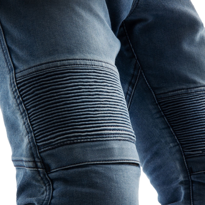 Rebelhorn Revolt Monolayer Washed Blue Extended Motorradjeans