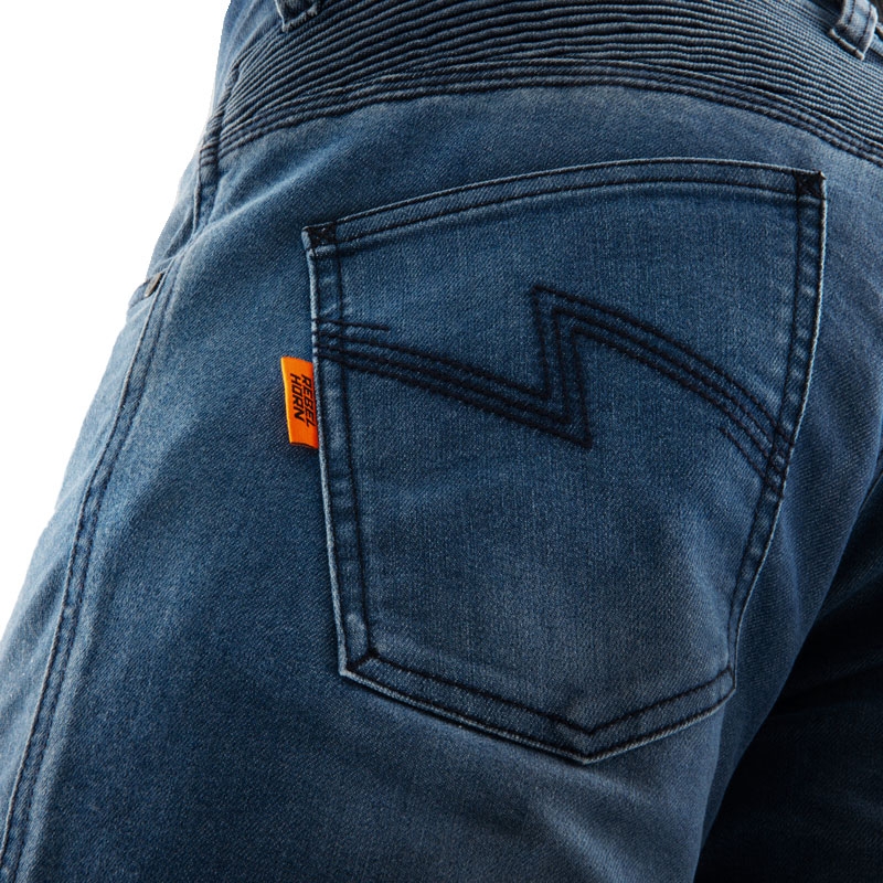 Rebelhorn Revolt Monolayer Washed Blue Extended Motorradjeans