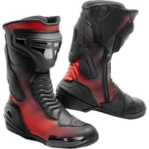 Motorradstiefel Rebelhorn GTR schwarz-fluo rot