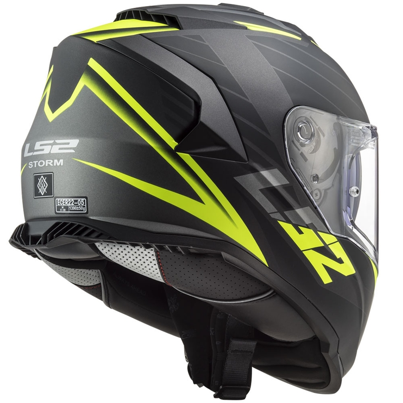 Integralhelm Motorrad LS2 FF800 Storm II Nerve schwarz-fluo gelb