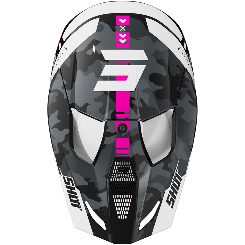Shot Furious Flash Kinder Motocross Helm Shiny Pink