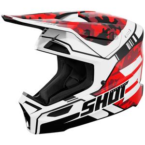 Shot Furious Flash Kinder Motocross Helm glänzend rot