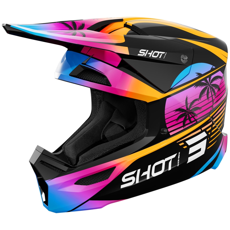 Shot Furious Miami Kinder Motocross Helm glänzend orange