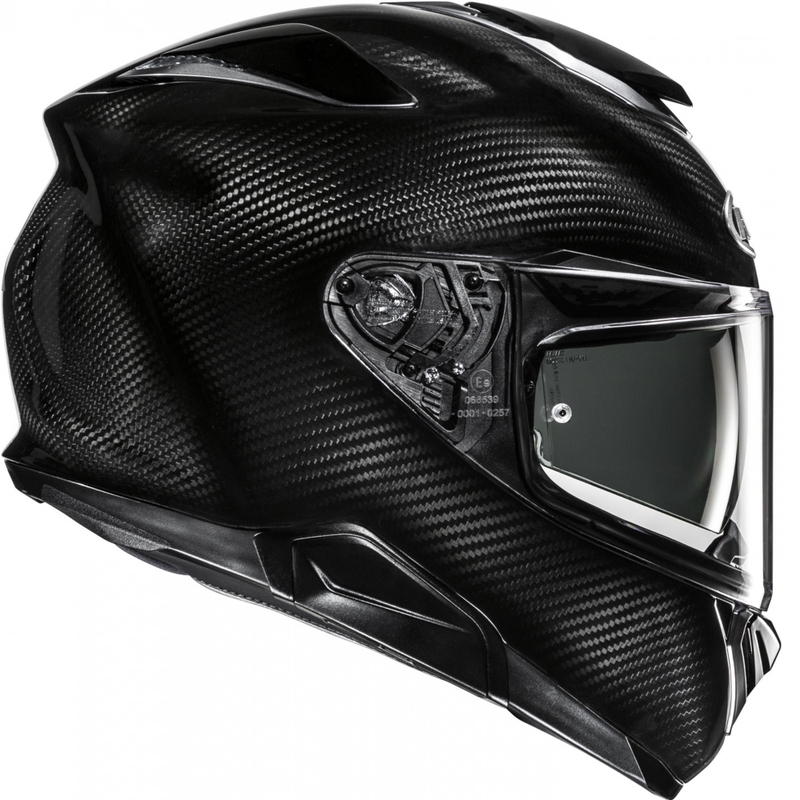 HJC RPHA 72 Carbon Solid Integralhelm für Motorradfahrer, Schwarz