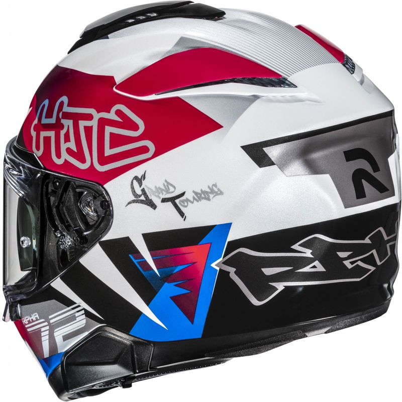 Integralhelm Motorrad HJC RPHA 72 Goldy MC21 weiß-rot-blau