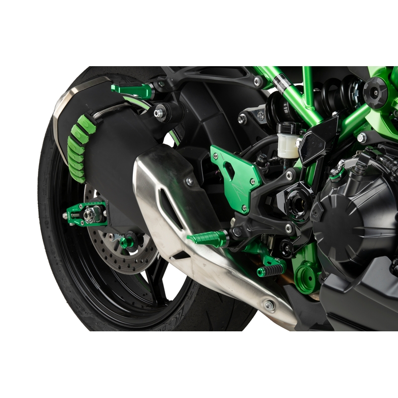 Heel plates PUIG grün für KAWASAKI Z 900 2023-2026