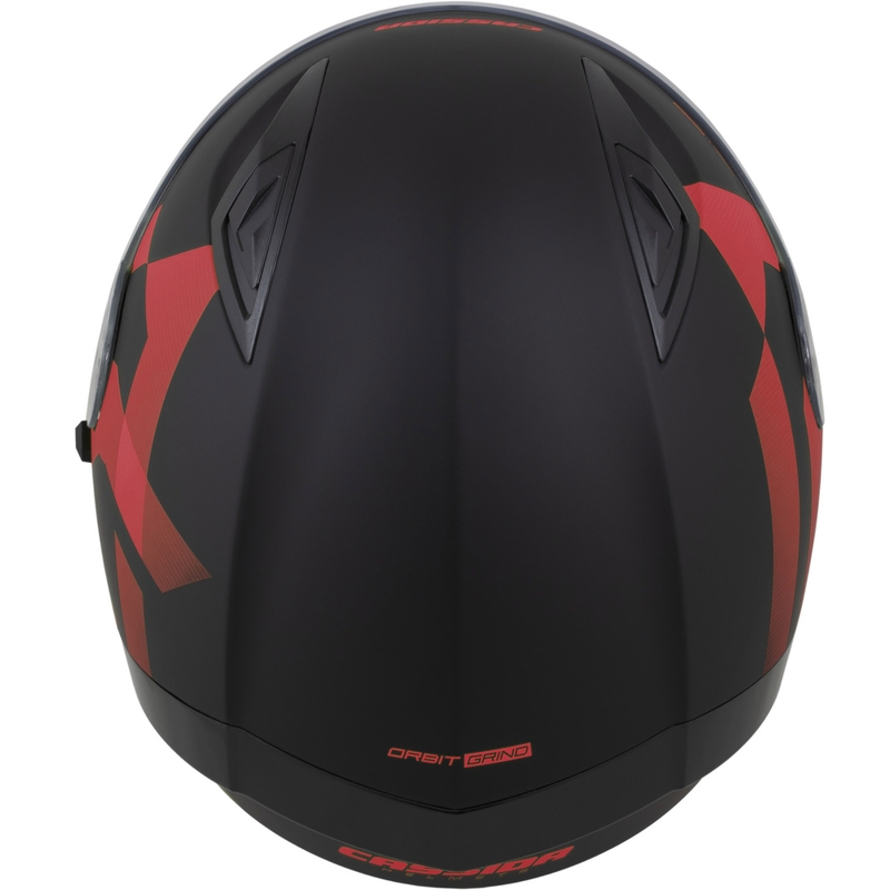 Cassida Orbit Grind Motorrad Integralhelm matt schwarz-rot