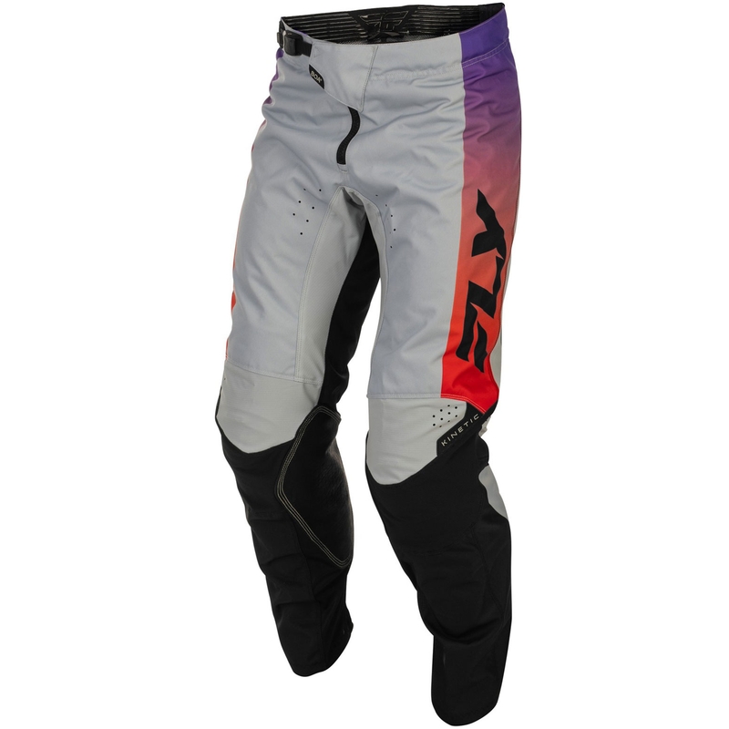 Motocrosshose FLY Racing - USA Kinetic grau-rot-lila-schwarz