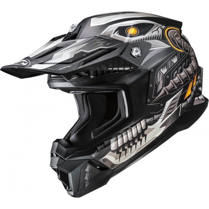 Motocrosshelm HJC C50 Mecha Beast MC5SF schwarz-grau
