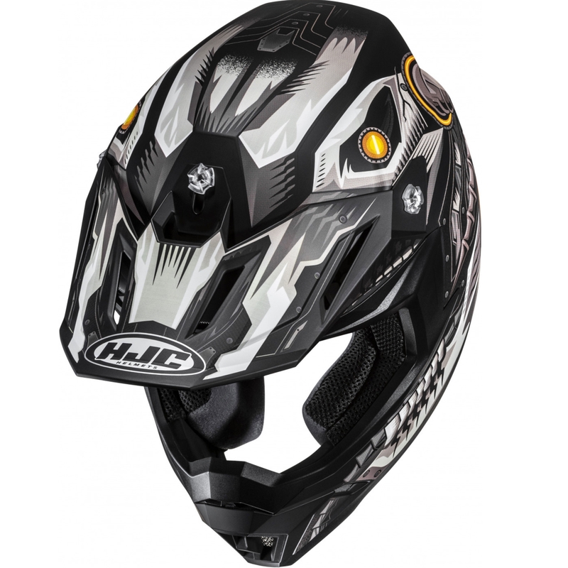 Motocrosshelm HJC C50 Mecha Beast MC5SF schwarz-grau