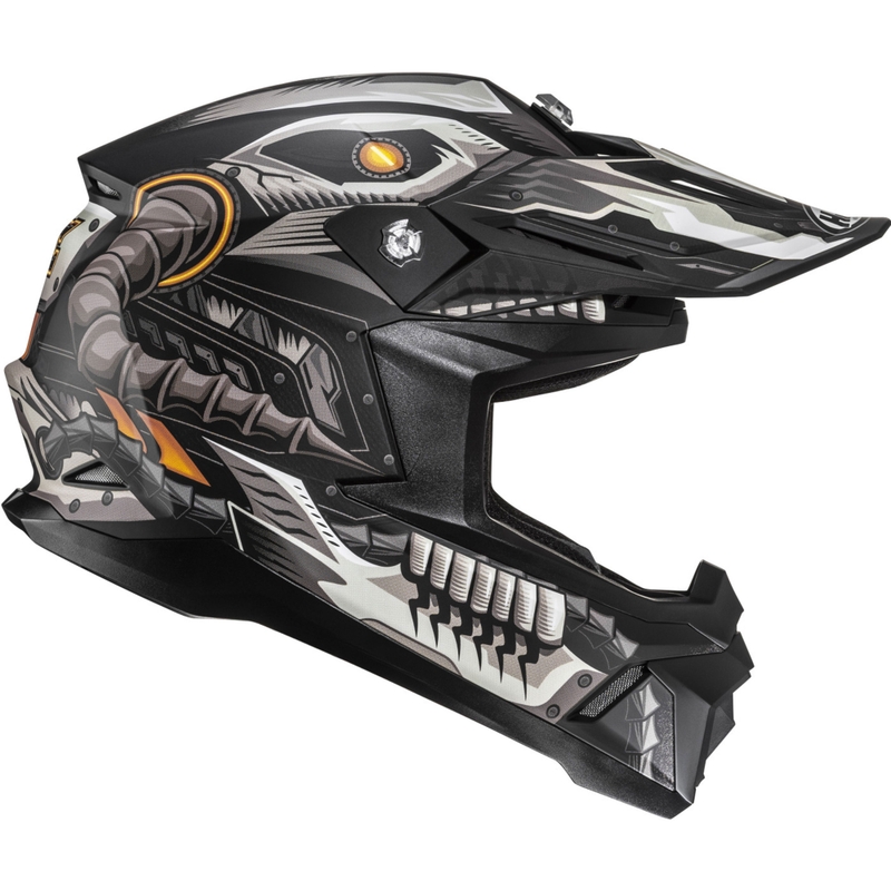 Motocrosshelm HJC C50 Mecha Beast MC5SF schwarz-grau