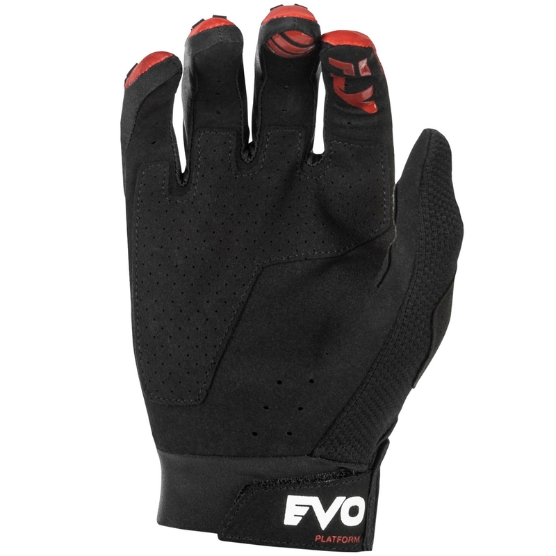 FLY Racing Evolution DST Motocross Handschuhe rot-schwarz-grau