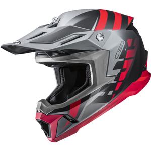 Motocrosshelm HJC C50 Mirage MC1SF schwarz-grau-rot