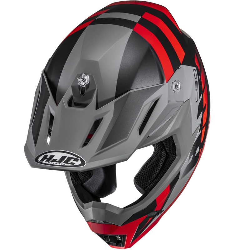 Motocrosshelm HJC C50 Mirage MC1SF schwarz-grau-rot