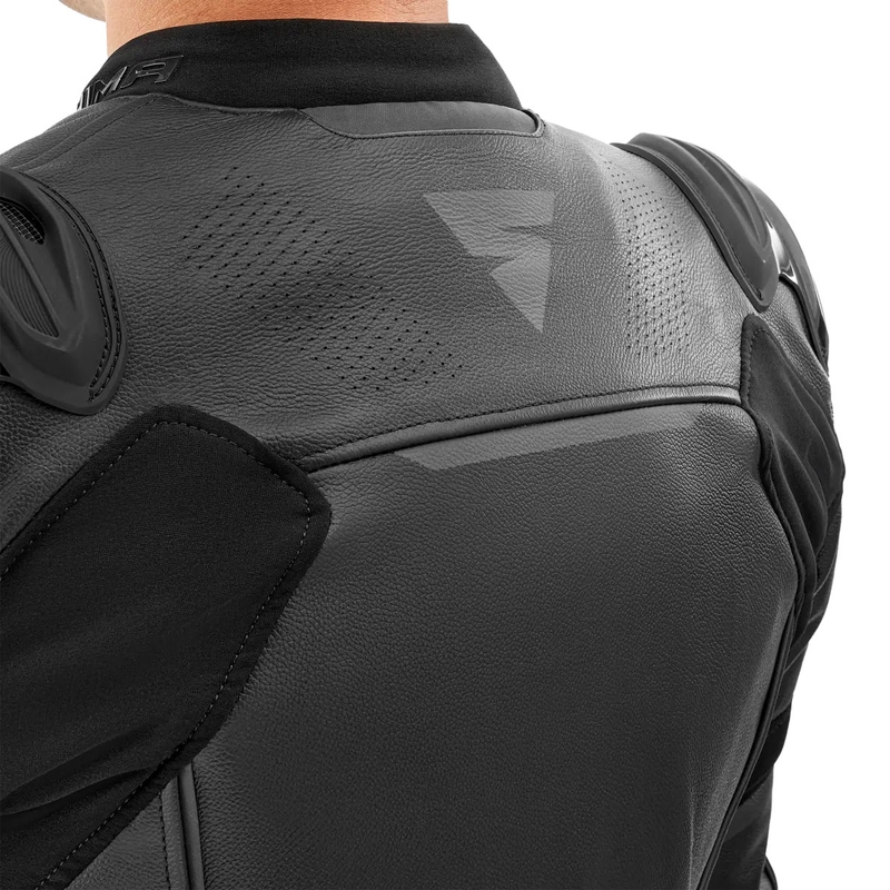 Shima Bandit 2.0 Leder-Motorradjacke schwarz-schwarz