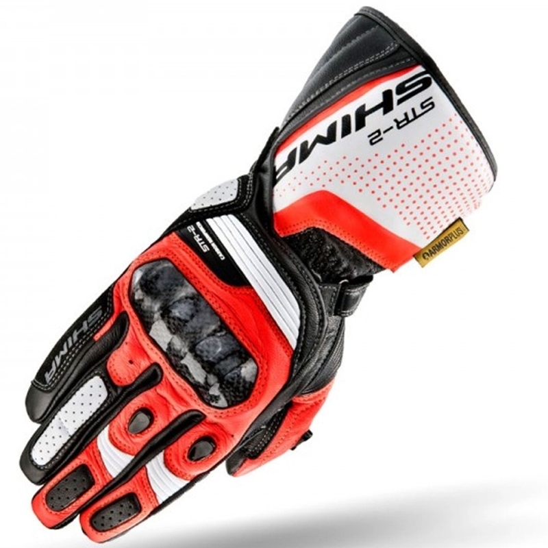 Handschuhe Shima STR-2 schwarz-weiß-fluorrot