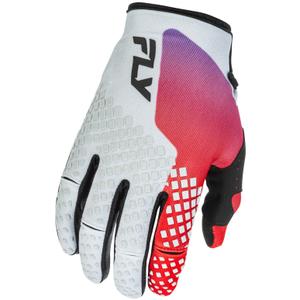 Motocrosshandschuhe FLY Racing - USA Kinetic grau-rot-lila-schwarz