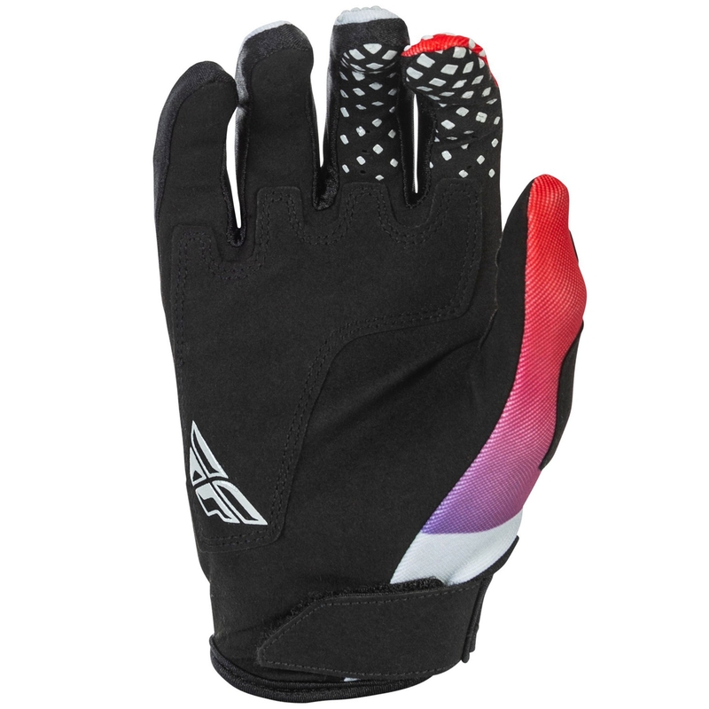 Motocrosshandschuhe FLY Racing - USA Kinetic grau-rot-lila-schwarz